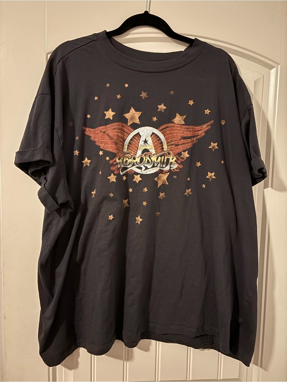 Aerosmith Black Graphic Wings Short Sleeve Tee
